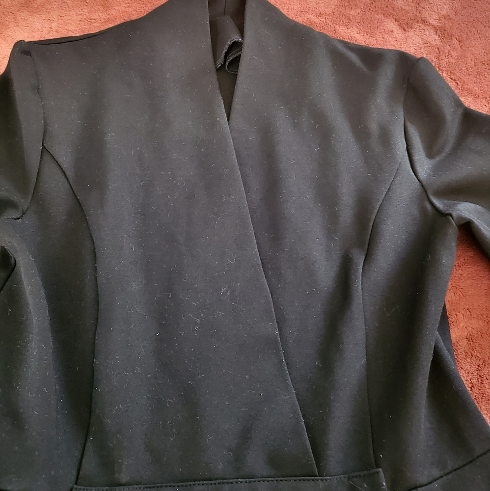 Black midi dress with butterfly sleeve